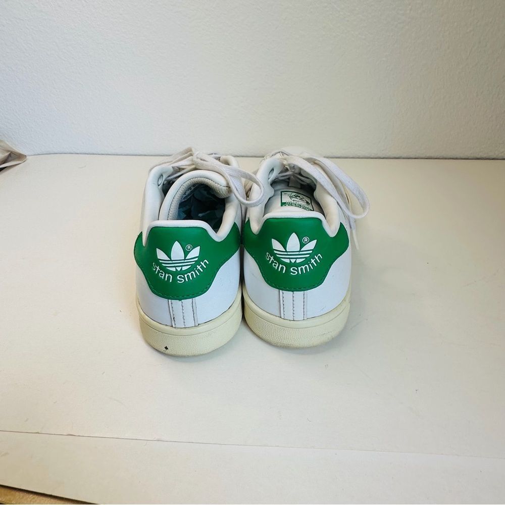 Adidas Stan Smith Orthalite White Green Leather‎ Sneakers Women’s Size 5.5 - Picture 4 of 7